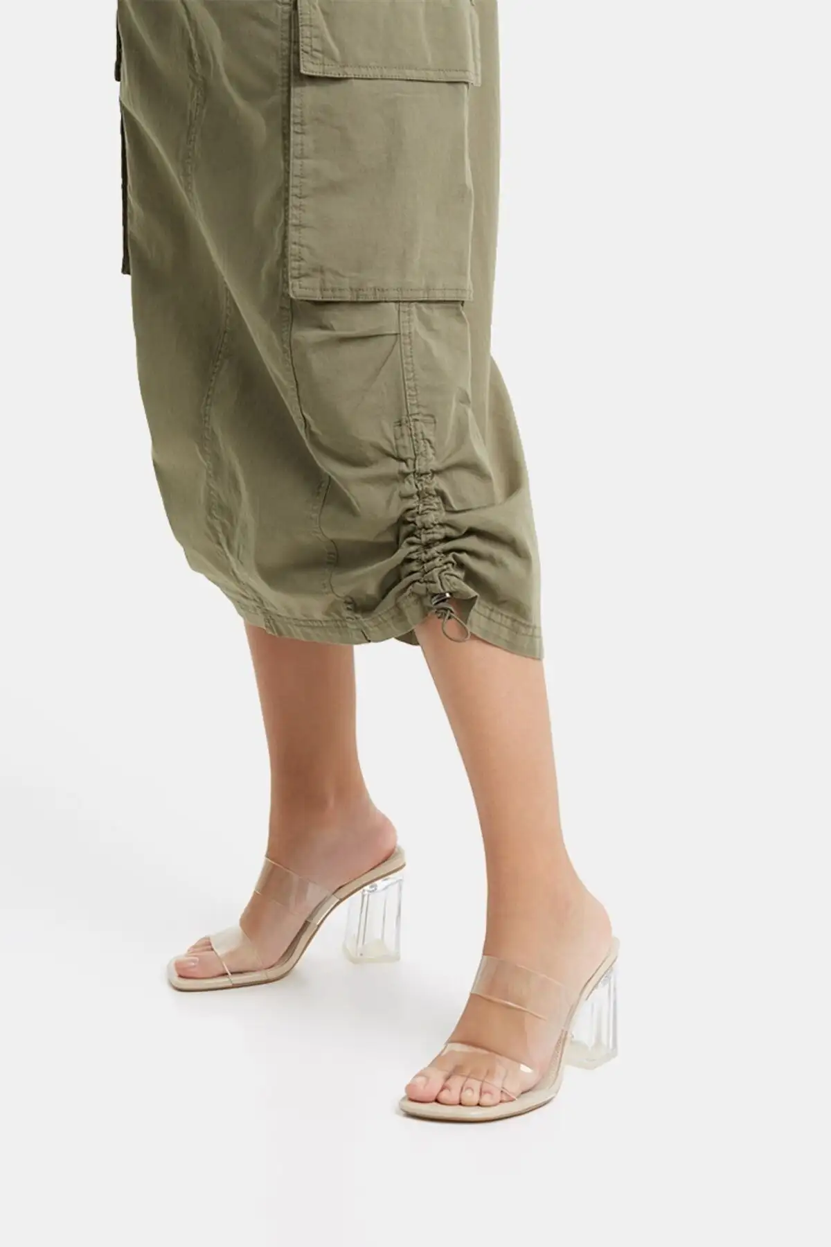 صندل پاشنه دار نوار چسب وینیل - 1152