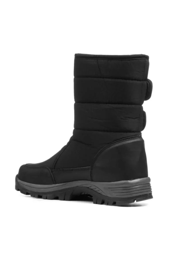چکمه های برفی Unisex Furry Daily Velcro - مشکی - 1033