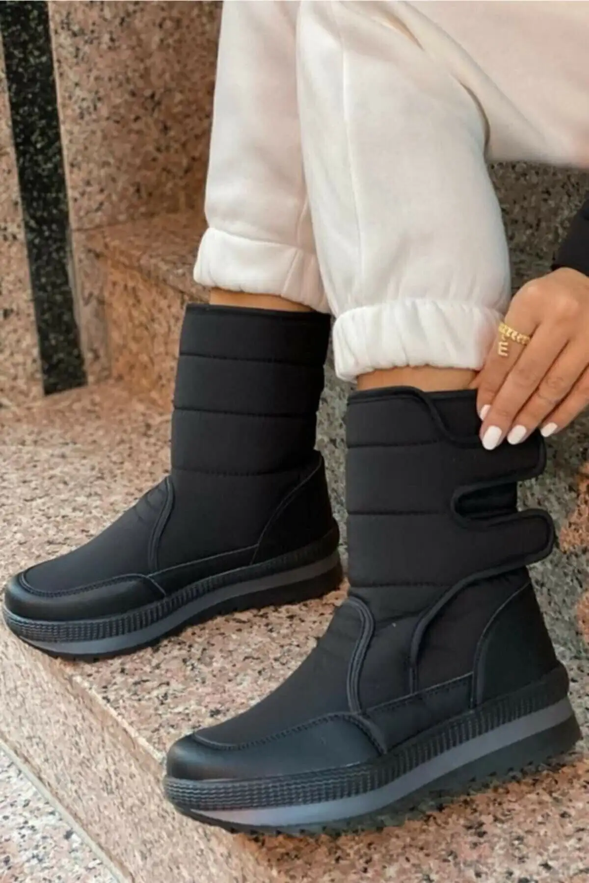 چکمه های برفی یونیسکس زیره حرارتی خزدار داخلی بدون لغزش - 1026 چکمه های برفی یونیسکس زیره حرارتی خزدار داخلی بدون لغزش - 1026