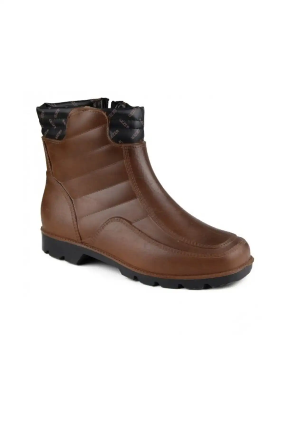 چکمه های لاستیکی با آستر پشمی قهوه ای ضد آب شکارچی-ماهیگیر-کمپر - 1136