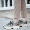 کفش ورزشی زنانه کتانی با کفی بالا Volente khaki - 31