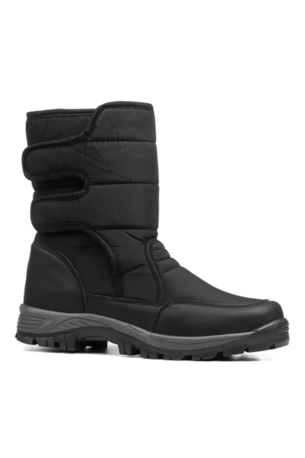 چکمه های برفی Unisex Furry Daily Velcro - مشکی - 1033