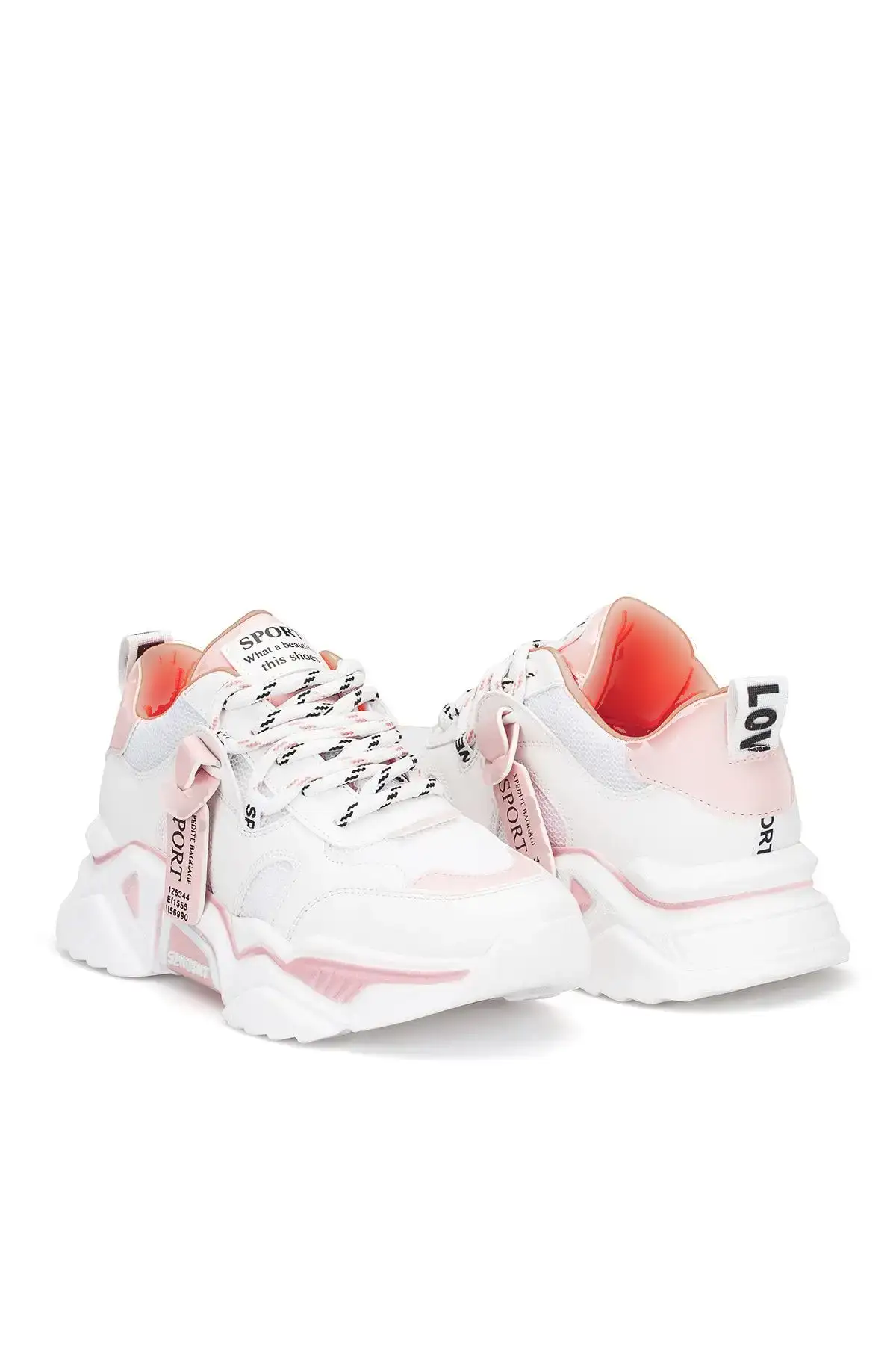 کفش کتانی پودری سفید زنانه - 313 کفش کتانی پودری سفید زنانه - 313