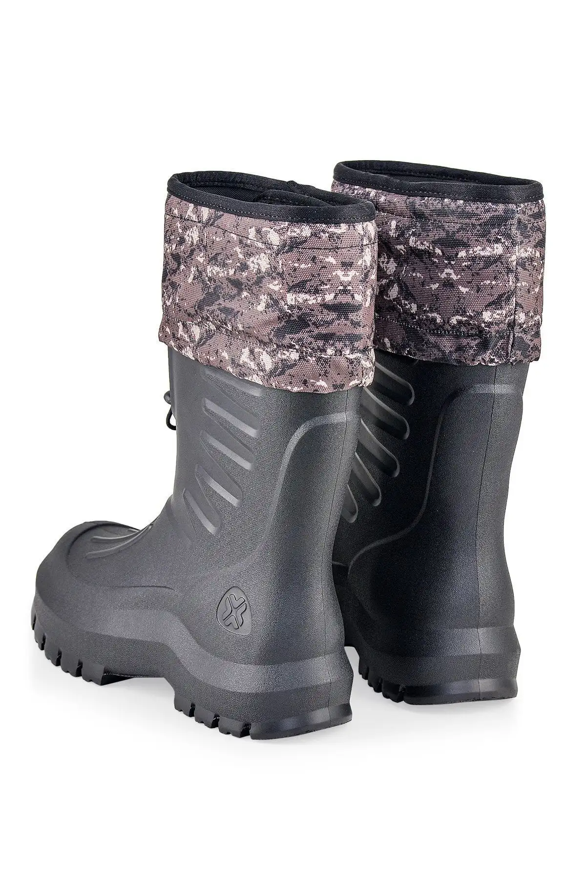 چکمه های برفی مردانه مشکی ضد آب Eva Sole Hunter Fisherman Biker Courier Rain Snow Boots با جوراب حرارتی - 1132 چکمه های برفی مردانه مشکی ضد آب Eva Sole Hunter Fisherman Biker Courier Rain Snow Boots با جوراب حرارتی - 1132
