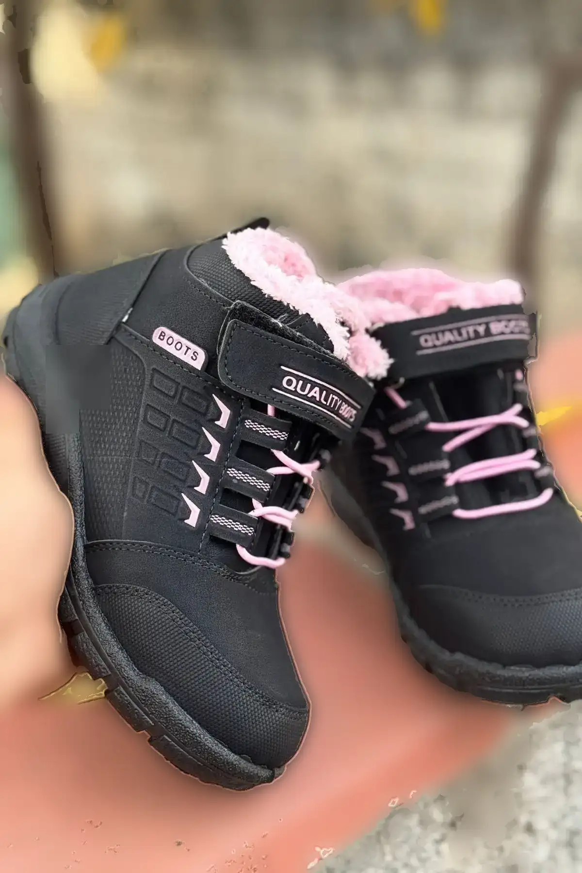 چکمه های بچه گانه ضد آب و سرما، داخل پشمی، بادوام و تضمینی - 174