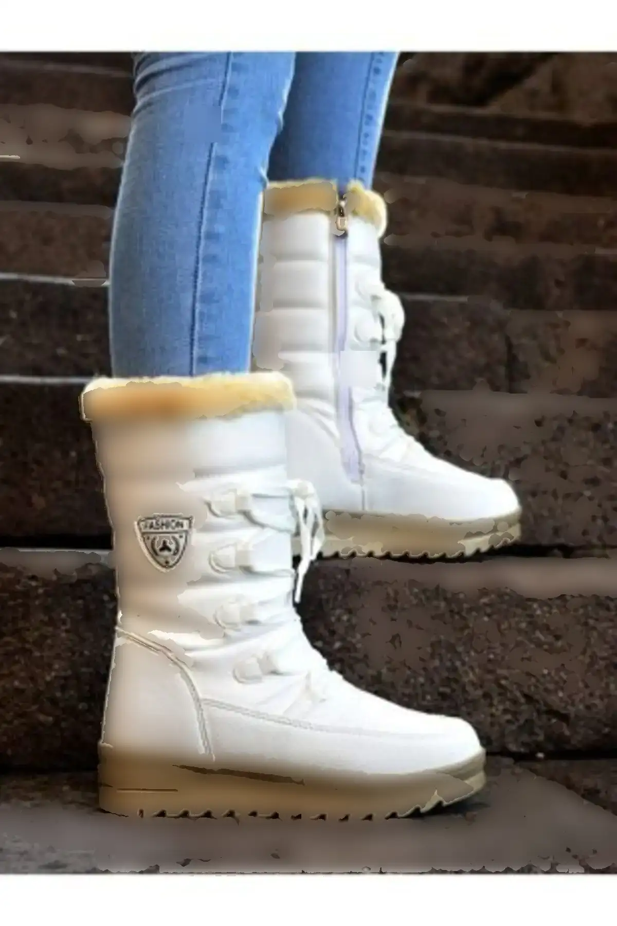 چکمه های سفید برفی زنانه پشم حرارتی - 101 چکمه های سفید برفی زنانه پشم حرارتی - 101