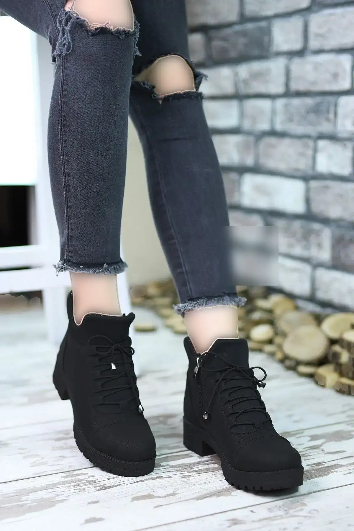 چکمه زنانه مشکی 0012720 - 104 چکمه زنانه مشکی 0012720 - 104