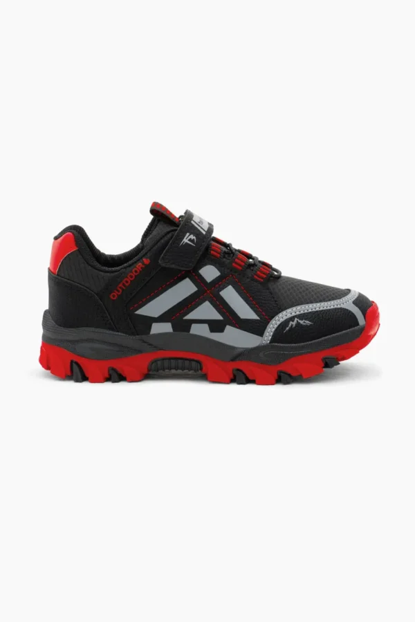 کفش تکی بچه گانه یونیسکس قرمز ترمو زیره آب گریز پارچه Velcro Trekking - 362