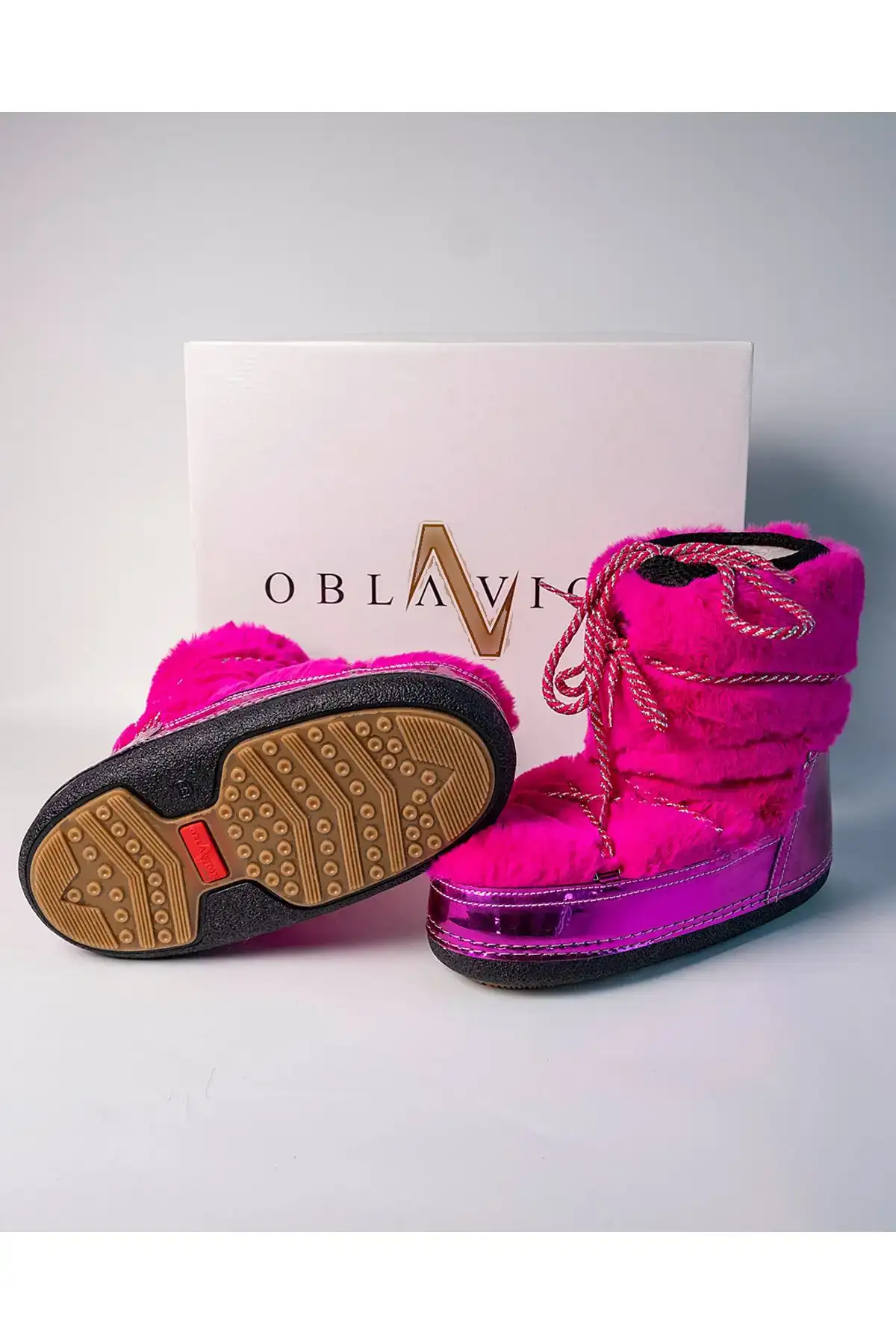 چکمه های برفی نرم مونیا صورتی زنانه - 103 چکمه های برفی نرم مونیا صورتی زنانه - 103