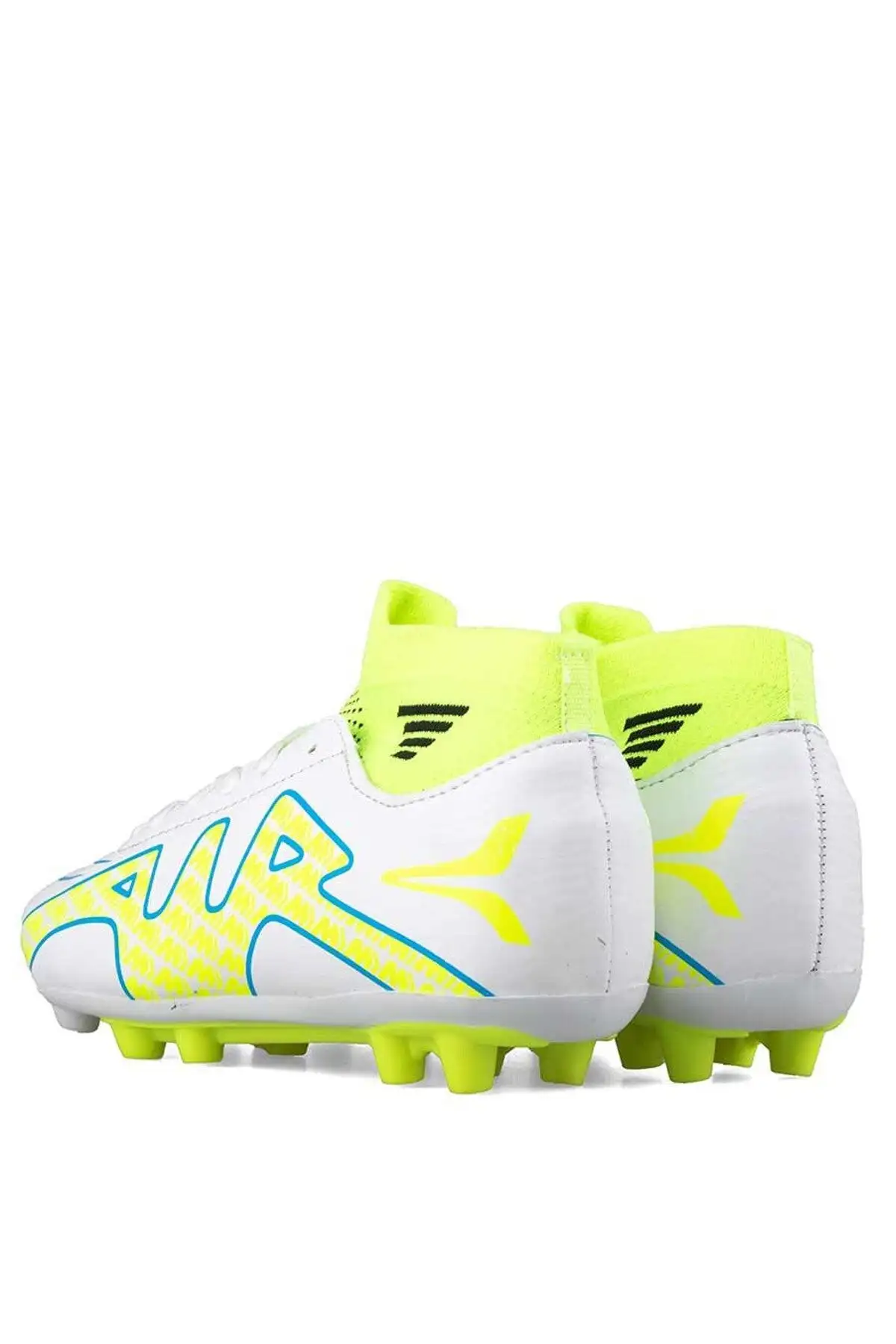 کفش فوتبال مردانه با جوراب Astroturf سفید/زرد - 883 کفش فوتبال مردانه با جوراب Astroturf سفید/زرد - 883