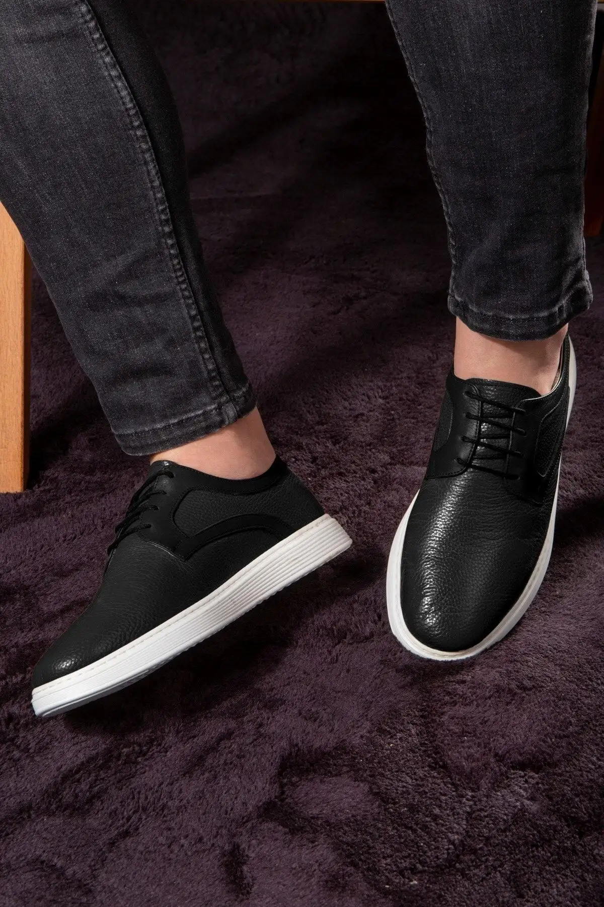 کار کفش راحتی مردانه چرم اصل، کفش بند دار، کفش تابستانی، کفش سبک - 707 کار کفش راحتی مردانه چرم اصل، کفش بند دار، کفش تابستانی، کفش سبک - 707