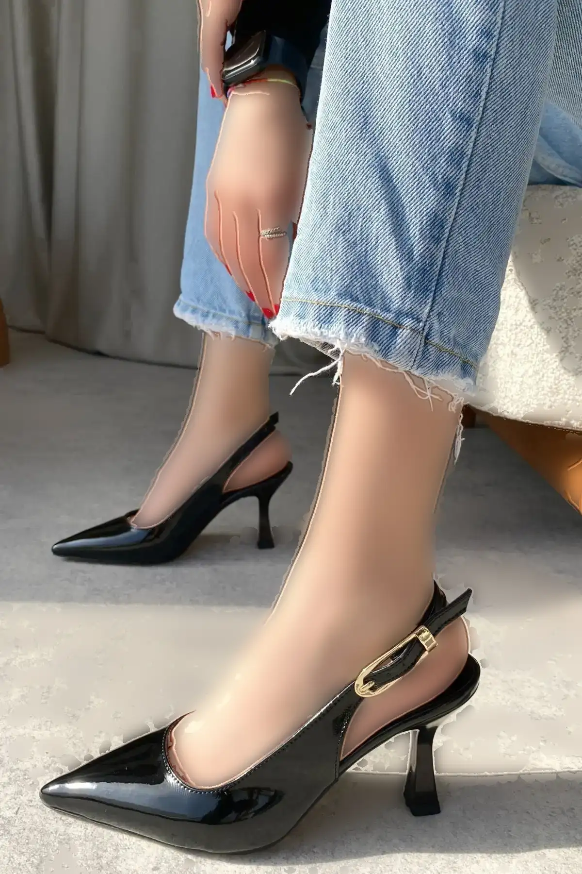 کفش پاشنه دار زنانه Ovis - چرم مشکی - 422 کفش پاشنه دار زنانه Ovis - چرم مشکی - 422