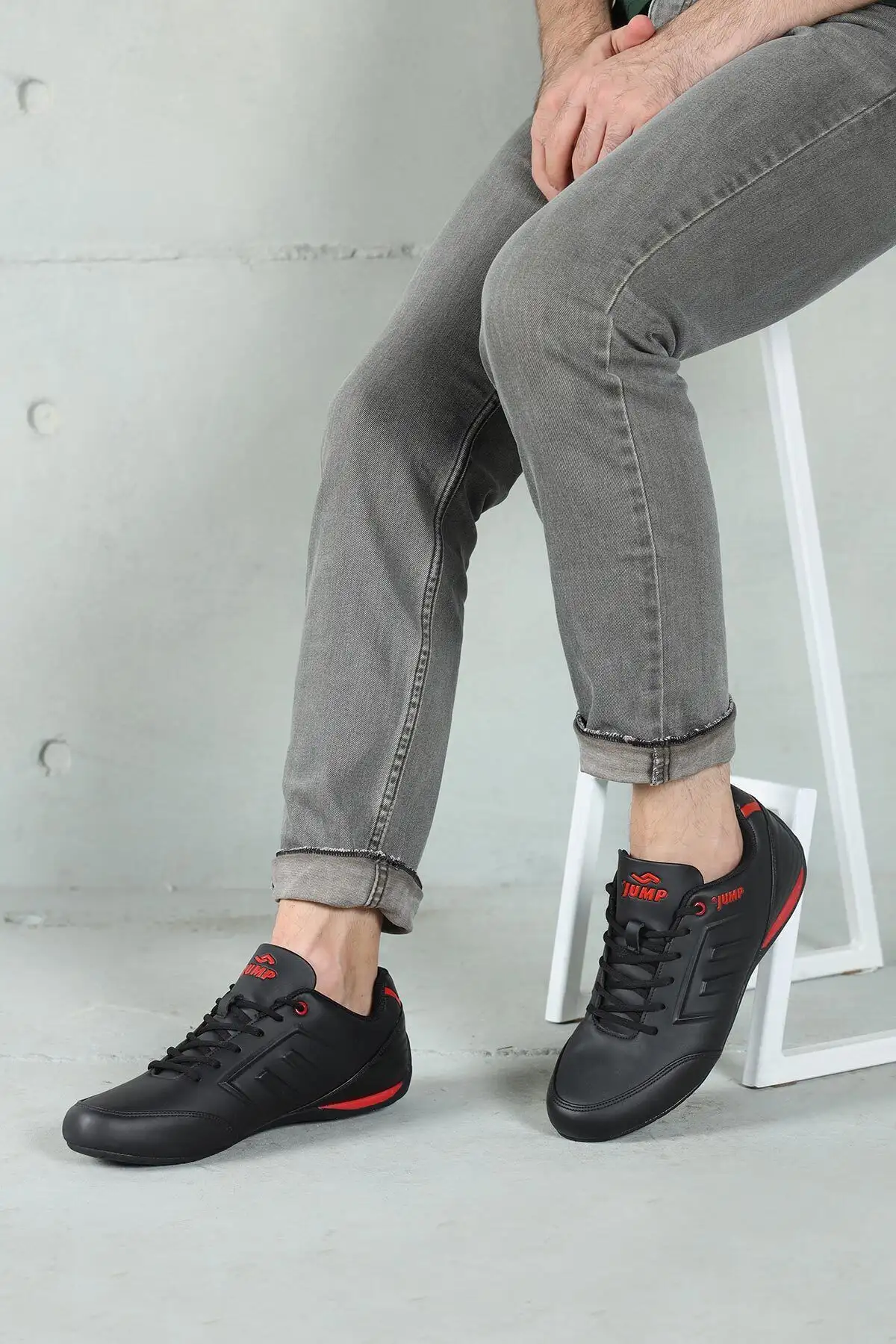 کفش ورزشی روزانه مردانه مشکی - قرمز 11743 - 6 کفش ورزشی روزانه مردانه مشکی - قرمز 11743 - 6