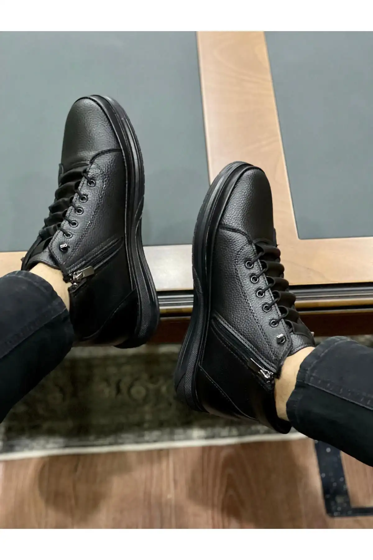 چکمه های زیپ دار مردانه ضامن دار زمستانی M226 - 490 چکمه های زیپ دار مردانه ضامن دار زمستانی M226 - 490