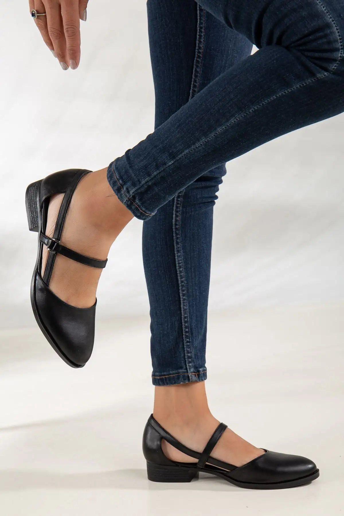 کفش پاشنه بلند مری مشکی - 1297 کفش پاشنه بلند مری مشکی - 1297