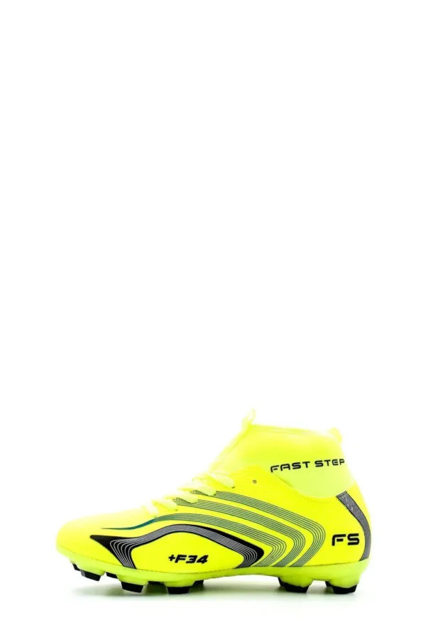کفش ورزشی فوتبال فسفری زرد بالا جوراب کرامپون Astroturf 930xa034k - 896