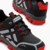 کفش تکی بچه گانه یونیسکس قرمز ترمو زیره آب گریز پارچه Velcro Trekking - 362