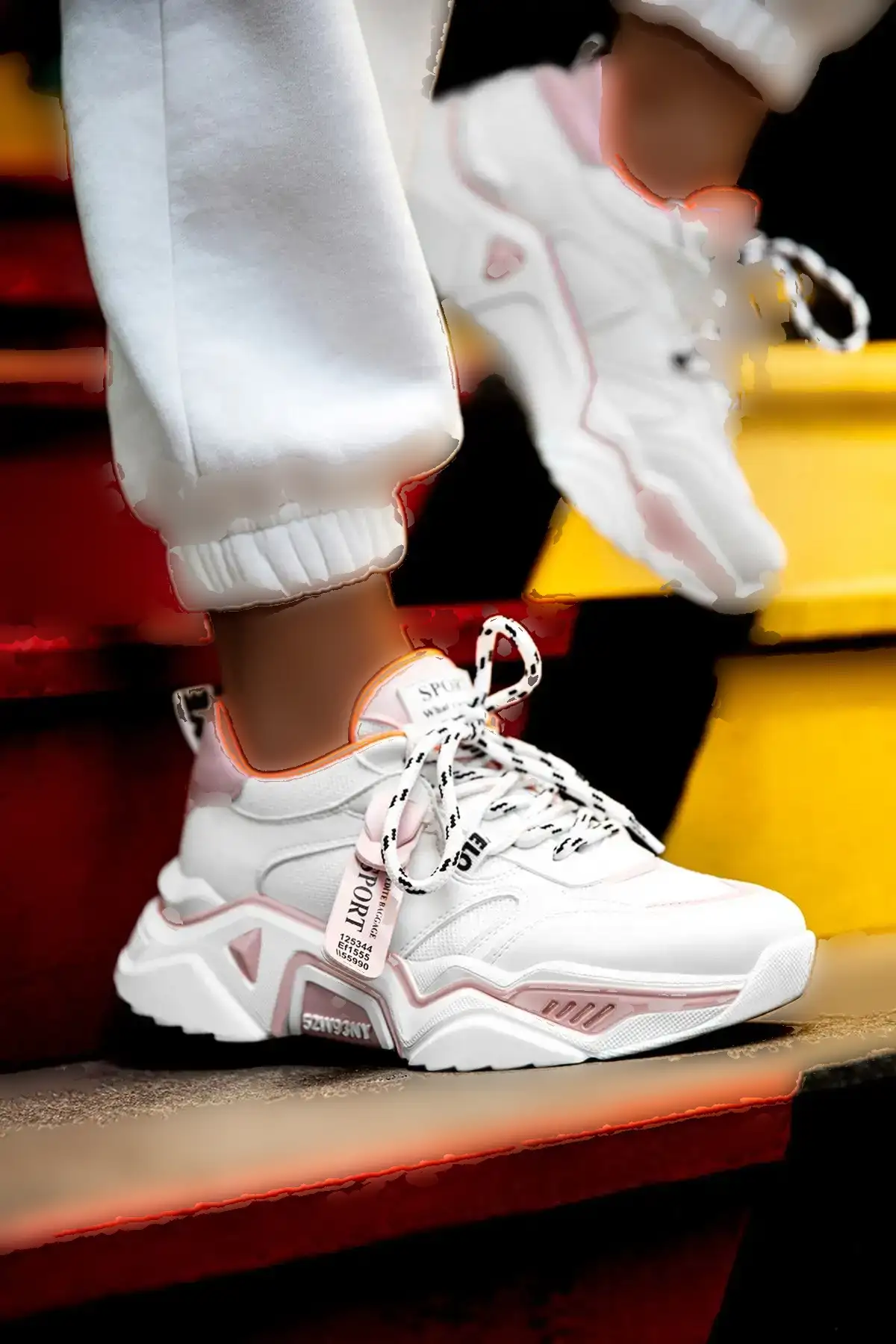 کفش کتانی پودری سفید زنانه - 313 کفش کتانی پودری سفید زنانه - 313