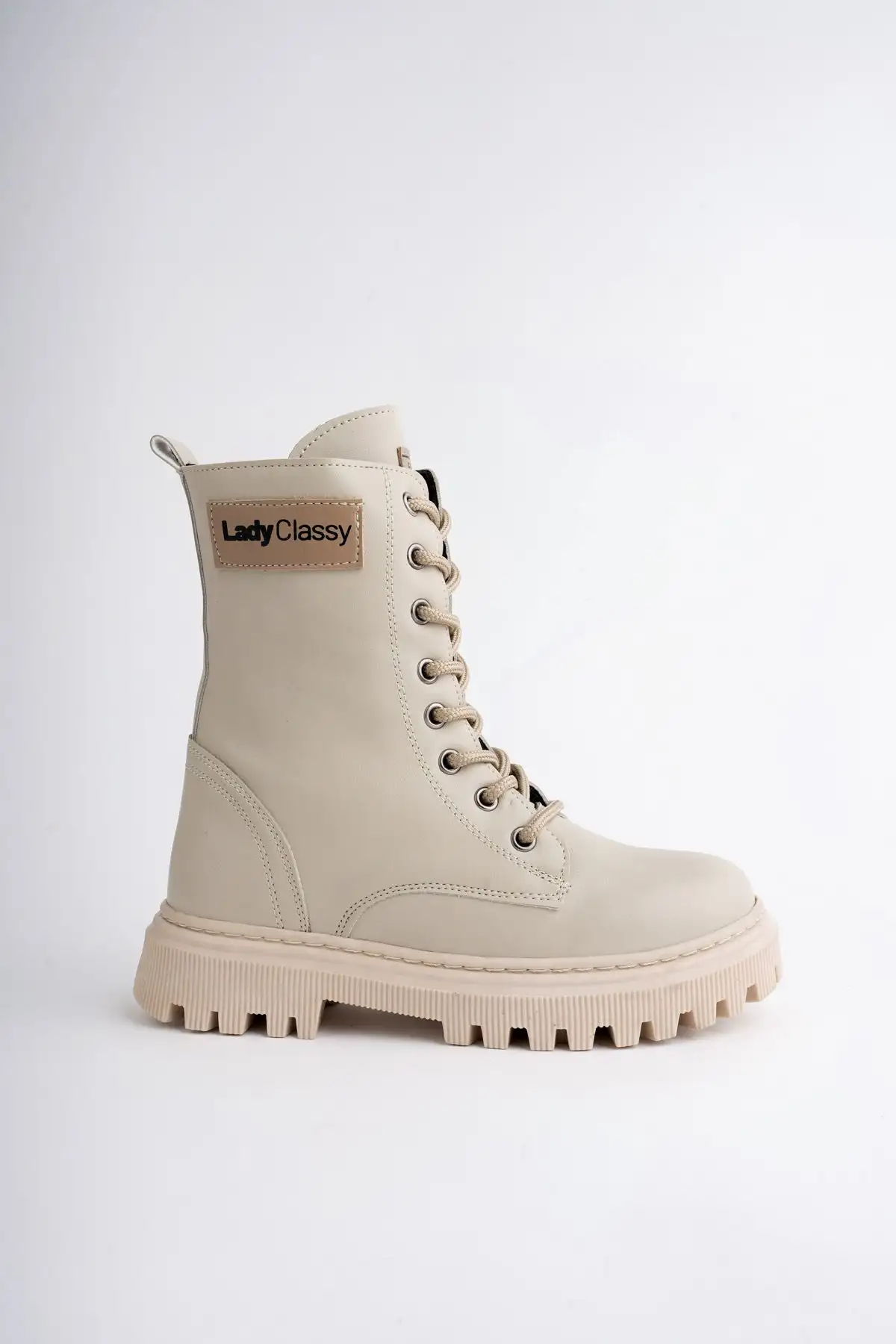 چکمه بچه گانه بوت زیپ دار دخترانه بژ - 175 چکمه بچه گانه بوت زیپ دار دخترانه بژ - 175