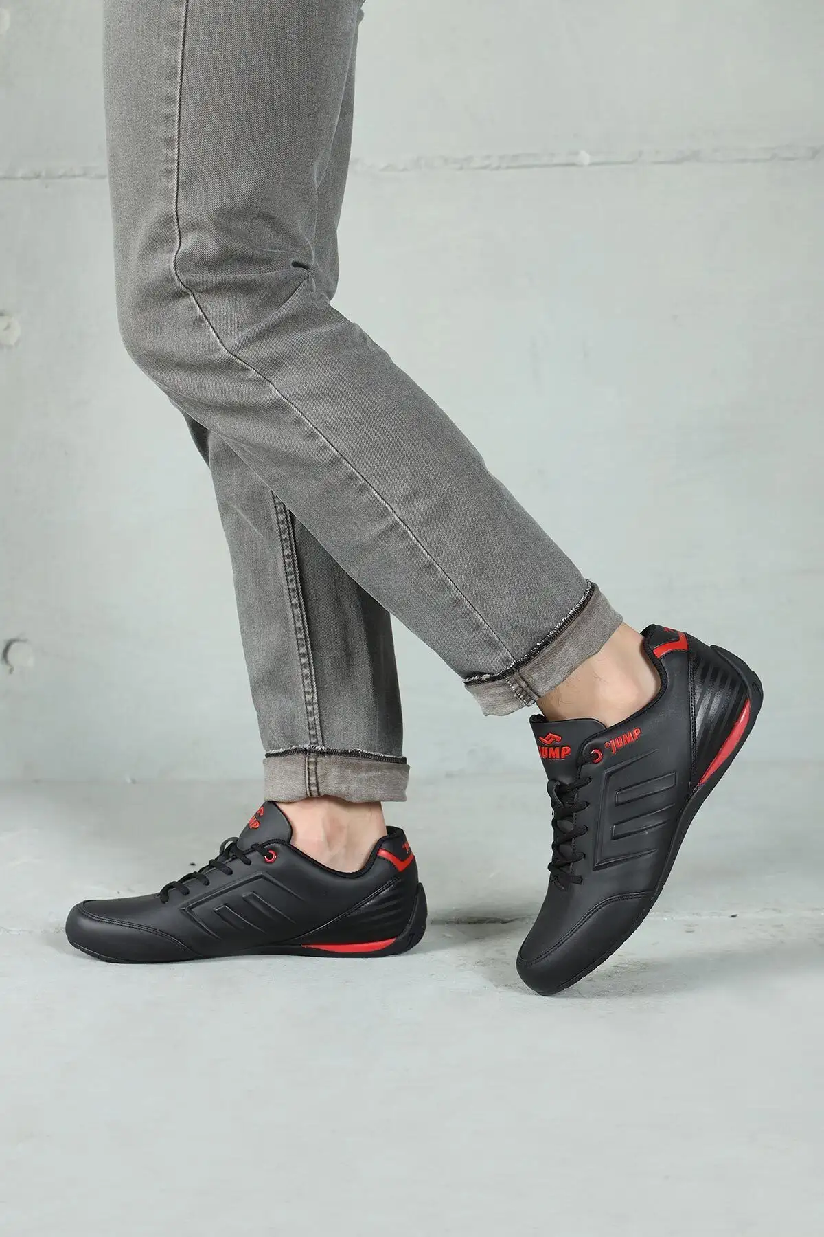 کفش ورزشی روزانه مردانه مشکی - قرمز 11743 - 6 کفش ورزشی روزانه مردانه مشکی - قرمز 11743 - 6