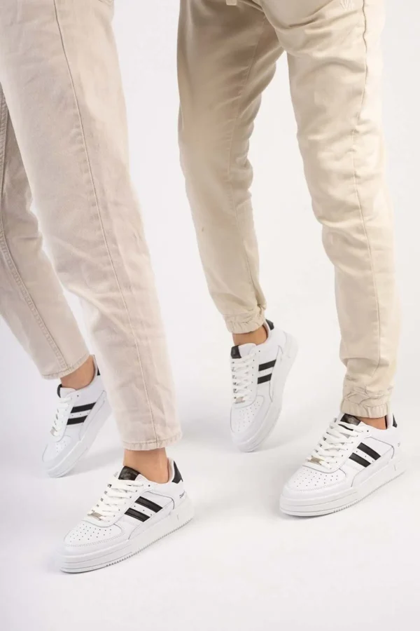 کفش ورزشی کتانی سبک انعطاف پذیر ارتوپدی تضمینی Unisex سفید مشکی - 537