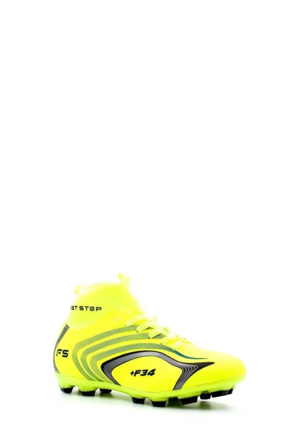 کفش ورزشی فوتبال فسفری زرد بالا جوراب کرامپون Astroturf 930xa034k - 896