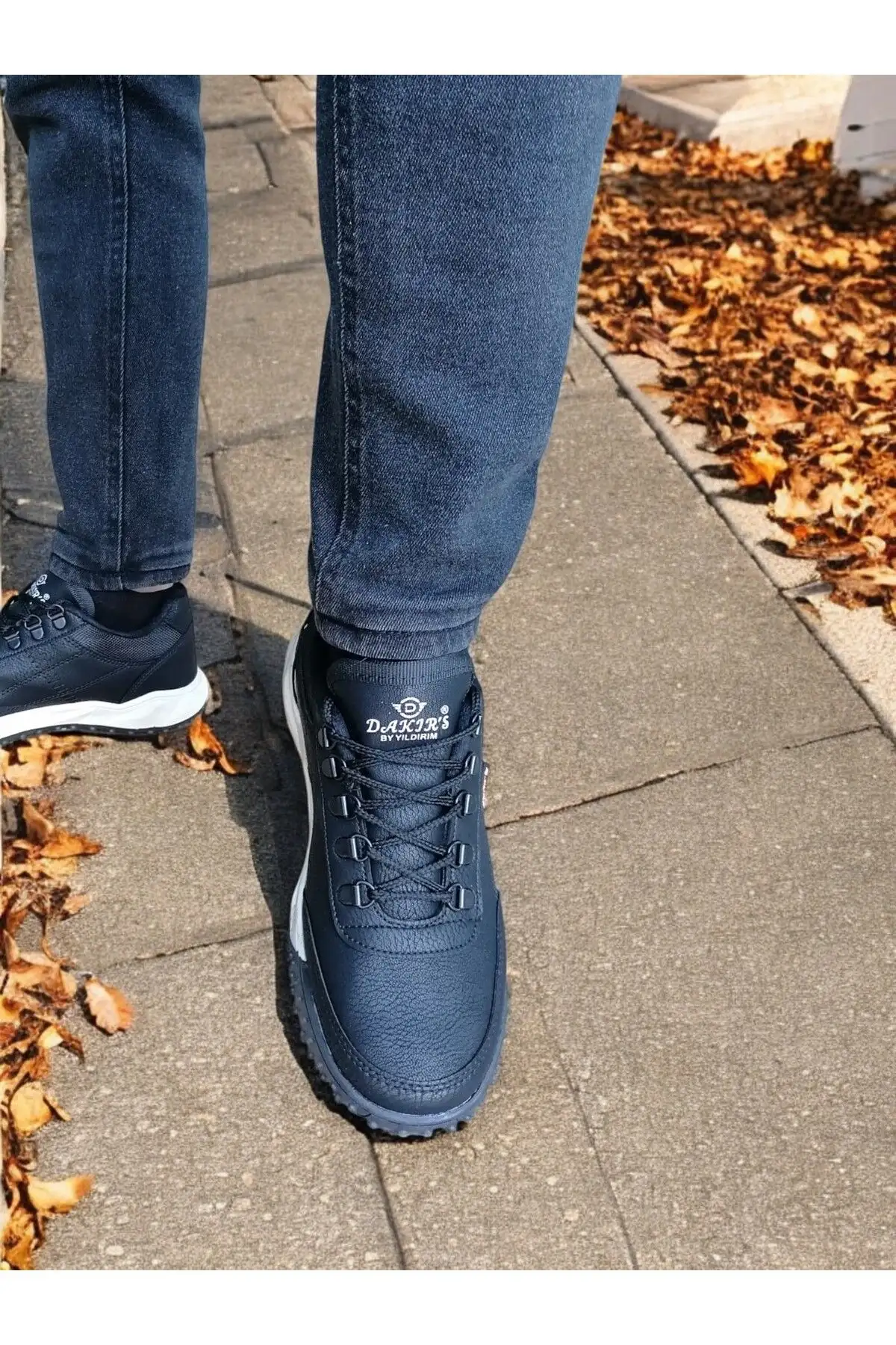 کفش ورزشی ضد آب روزانه ارتوپدی مردانه چرمی مشکی DK MİHRA1102 - 226 کفش ورزشی ضد آب روزانه ارتوپدی مردانه چرمی مشکی DK MİHRA1102 - 226