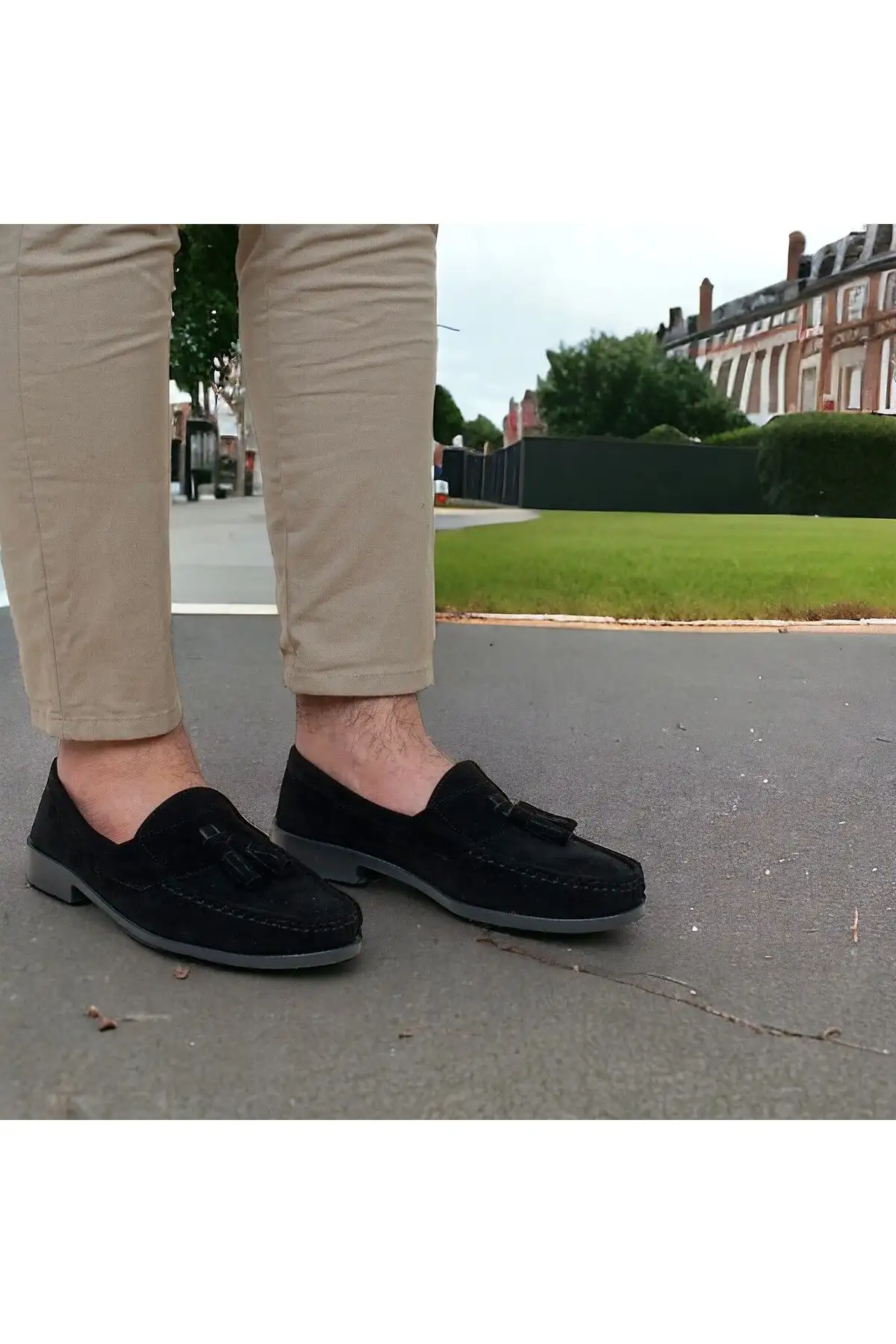 کفش مردانه کلاسیک جیر نوبوک مشکی - 683