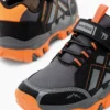 کفش نارنجی دودی یونیسکس ترمو کفی آب گریز پارچه Velcro Trekking - 159