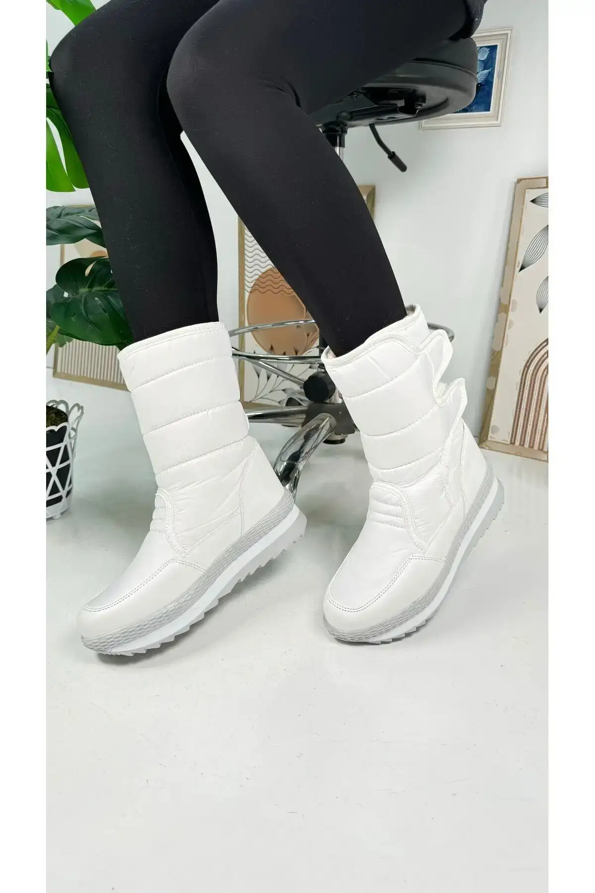 زنانه سفید روزانه - چکمه های برفی مردانه بزرگسال با خز داخل، نوار چسب، کفش ضد لغزش 802 - 89 زنانه سفید روزانه - چکمه های برفی مردانه بزرگسال با خز داخل، نوار چسب، کفش ضد لغزش 802 - 89