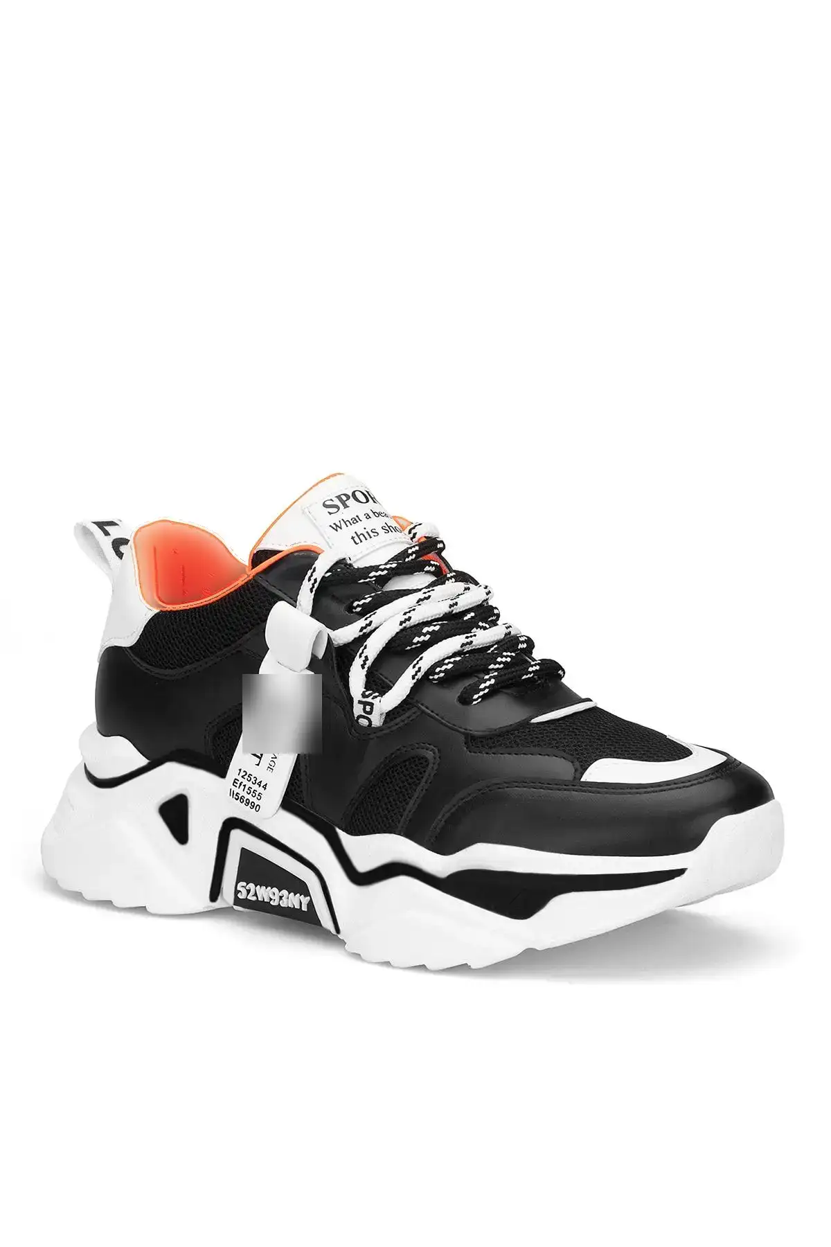 کفش کتانی زنانه مشکی سفید - 341 کفش کتانی زنانه مشکی سفید - 341