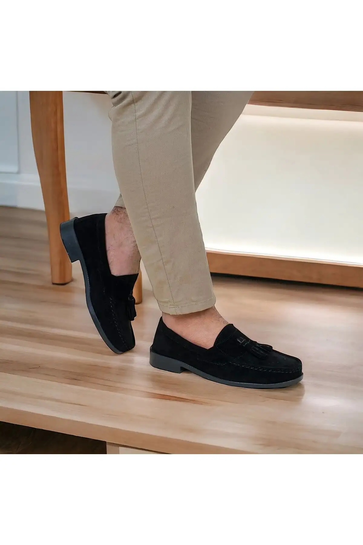 کفش مردانه کلاسیک جیر نوبوک مشکی - 683