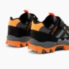 کفش نارنجی دودی یونیسکس ترمو کفی آب گریز پارچه Velcro Trekking - 159