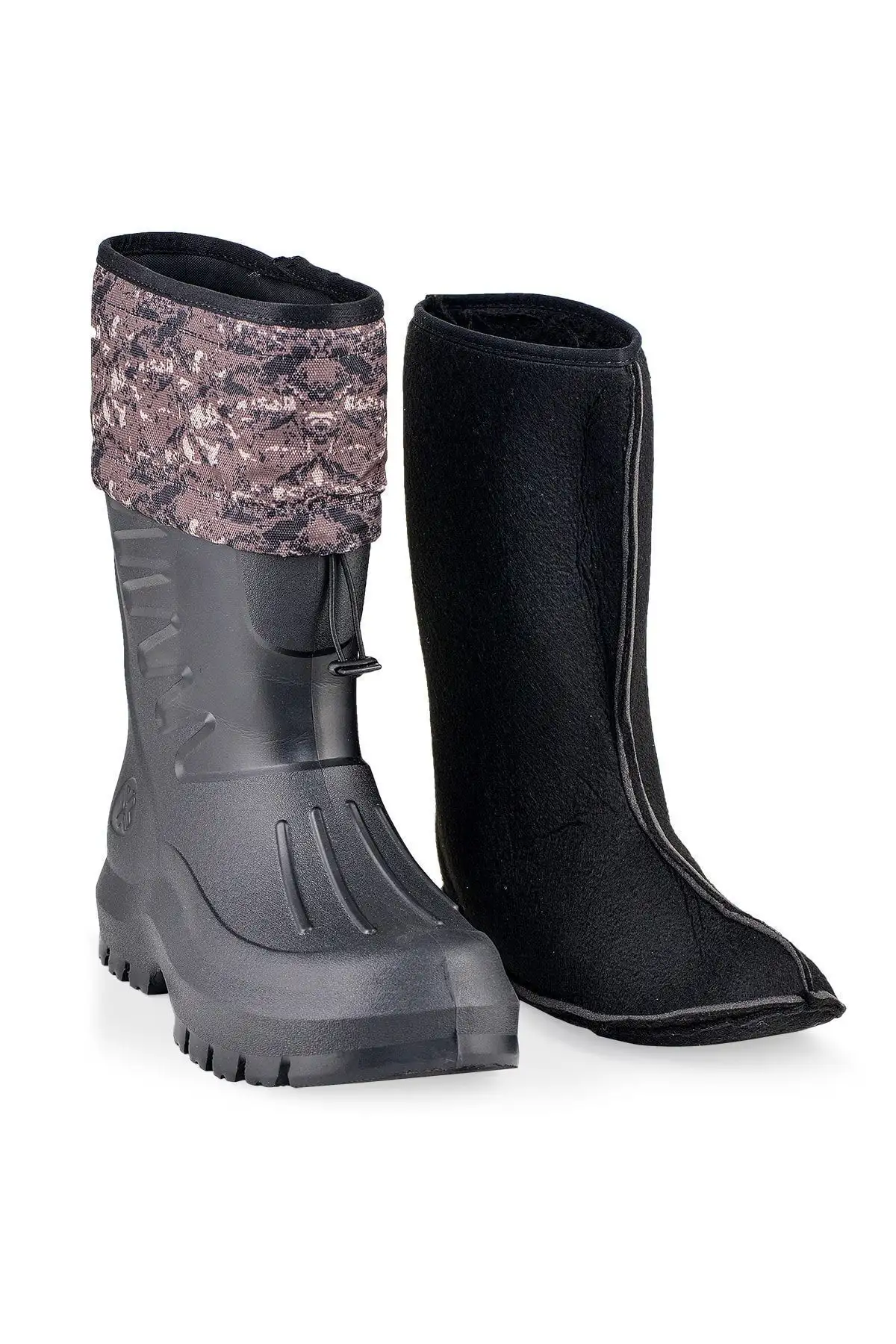 چکمه های برفی مردانه مشکی ضد آب Eva Sole Hunter Fisherman Biker Courier Rain Snow Boots با جوراب حرارتی - 1132 چکمه های برفی مردانه مشکی ضد آب Eva Sole Hunter Fisherman Biker Courier Rain Snow Boots با جوراب حرارتی - 1132