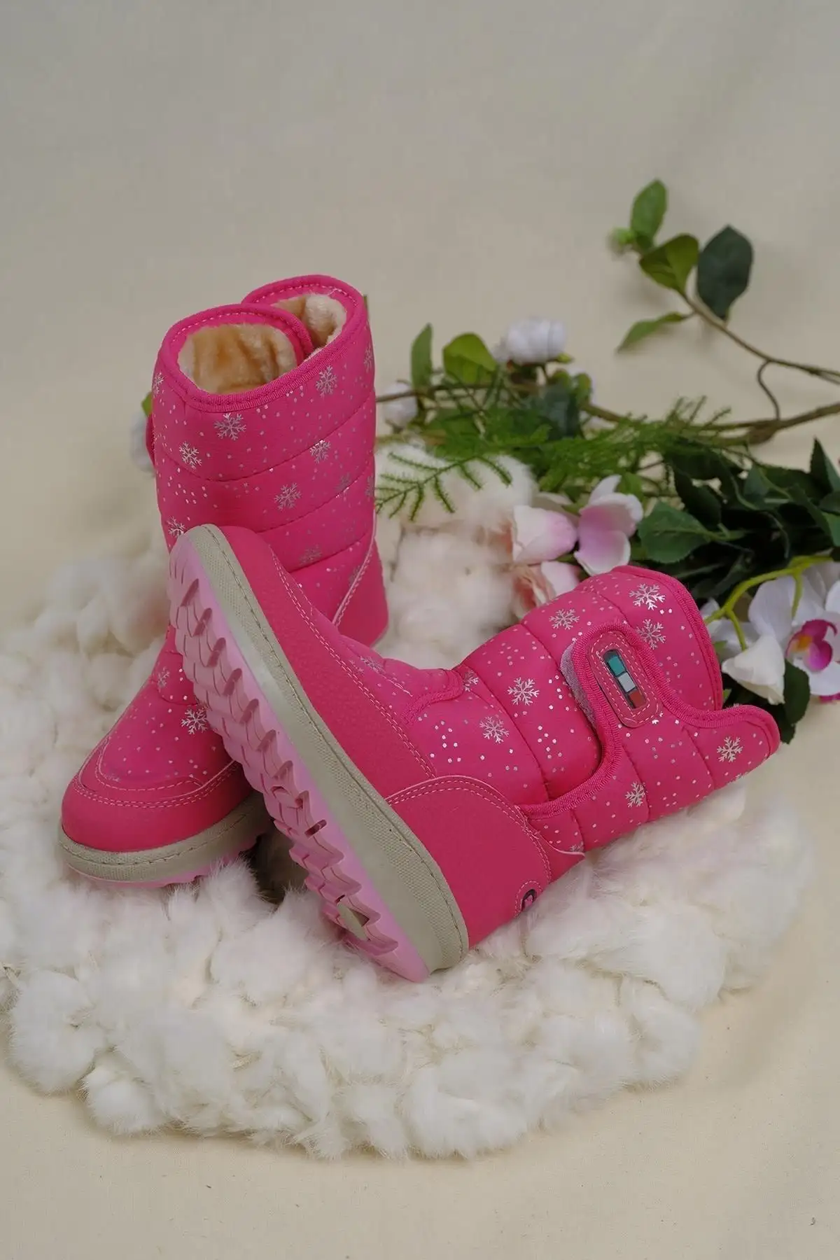 چکمه های برفی بچه گانه Dulcie Velcro Thermal Unisex با خز داخل - 1347 چکمه های برفی بچه گانه Dulcie Velcro Thermal Unisex با خز داخل - 1347