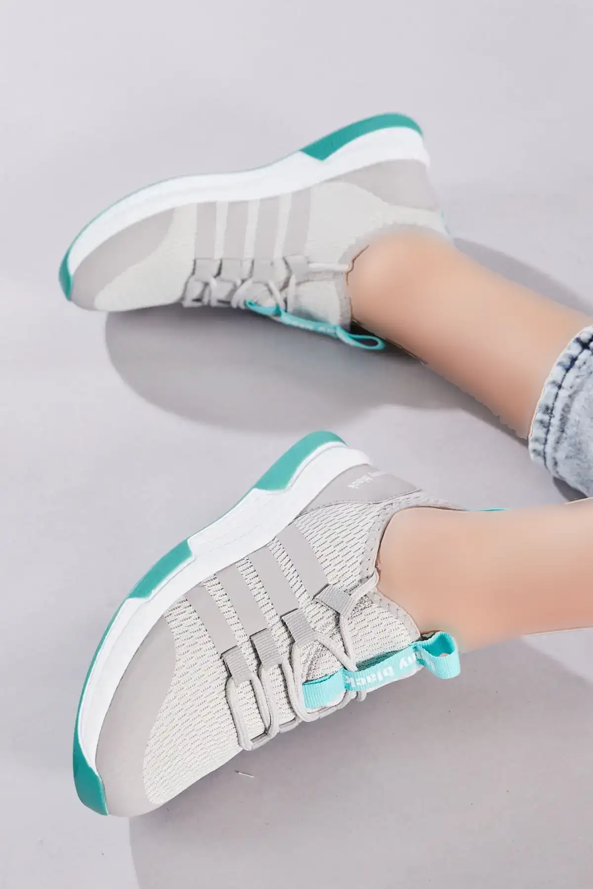 کفش اسپرت یونیسکس خاکستری سبز رنگت - 297 کفش اسپرت یونیسکس خاکستری سبز رنگت - 297