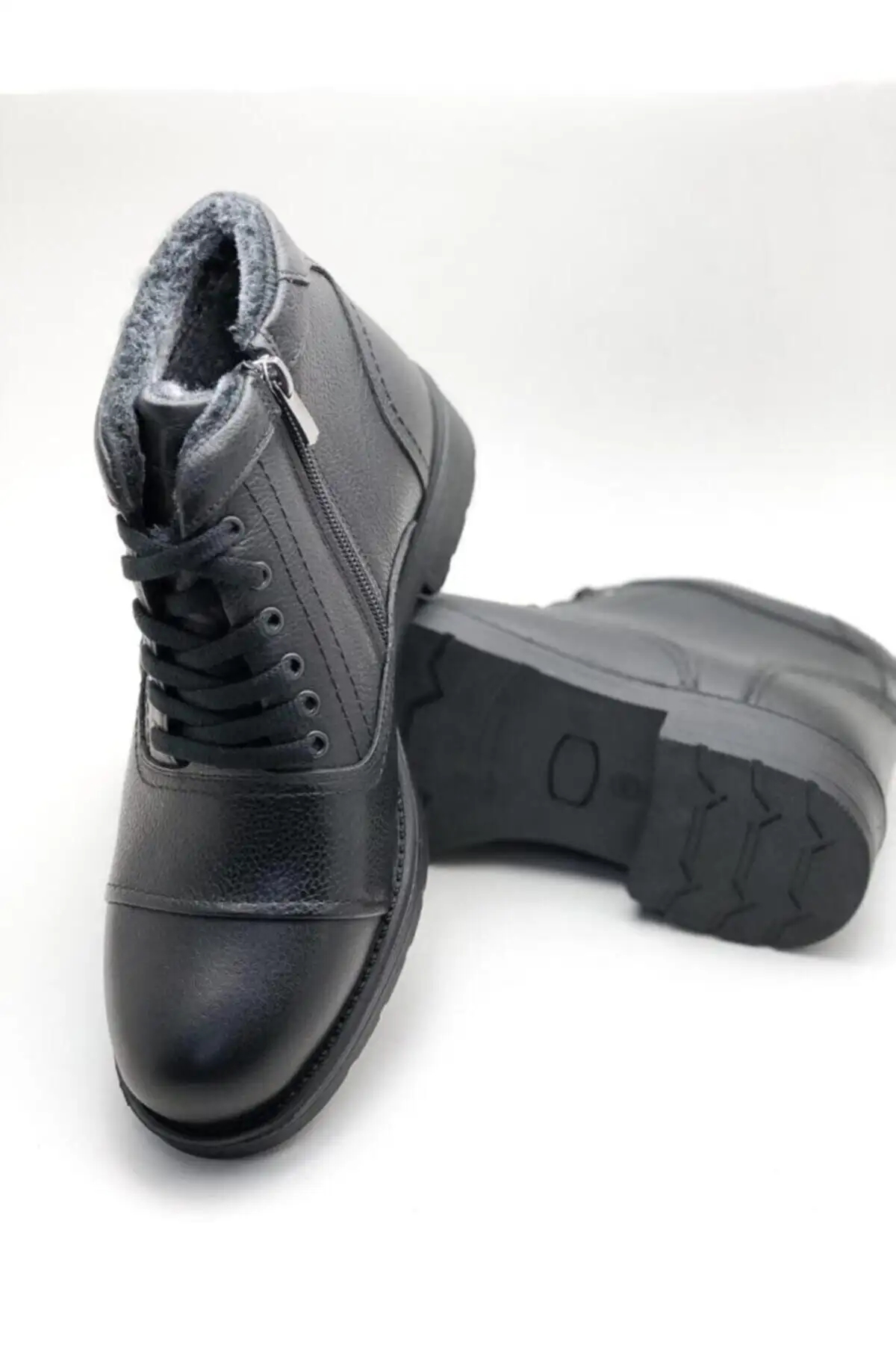 چکمه های زمستانی مردانه چرم اصل مقاوم در برابر سرما و آب با خز داخلی - 515 چکمه های زمستانی مردانه چرم اصل مقاوم در برابر سرما و آب با خز داخلی - 515