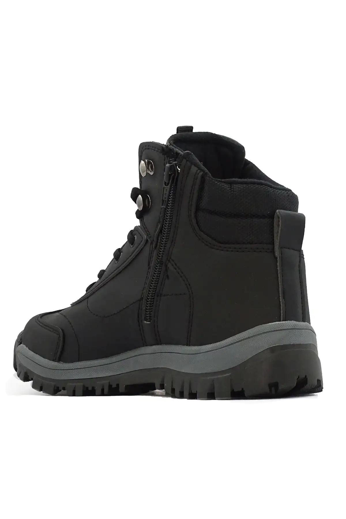 بوت های تریکینگ مشکی زیپ دار مقاوم در برابر سرما پسرانه - 173 بوت های تریکینگ مشکی زیپ دار مقاوم در برابر سرما پسرانه - 173