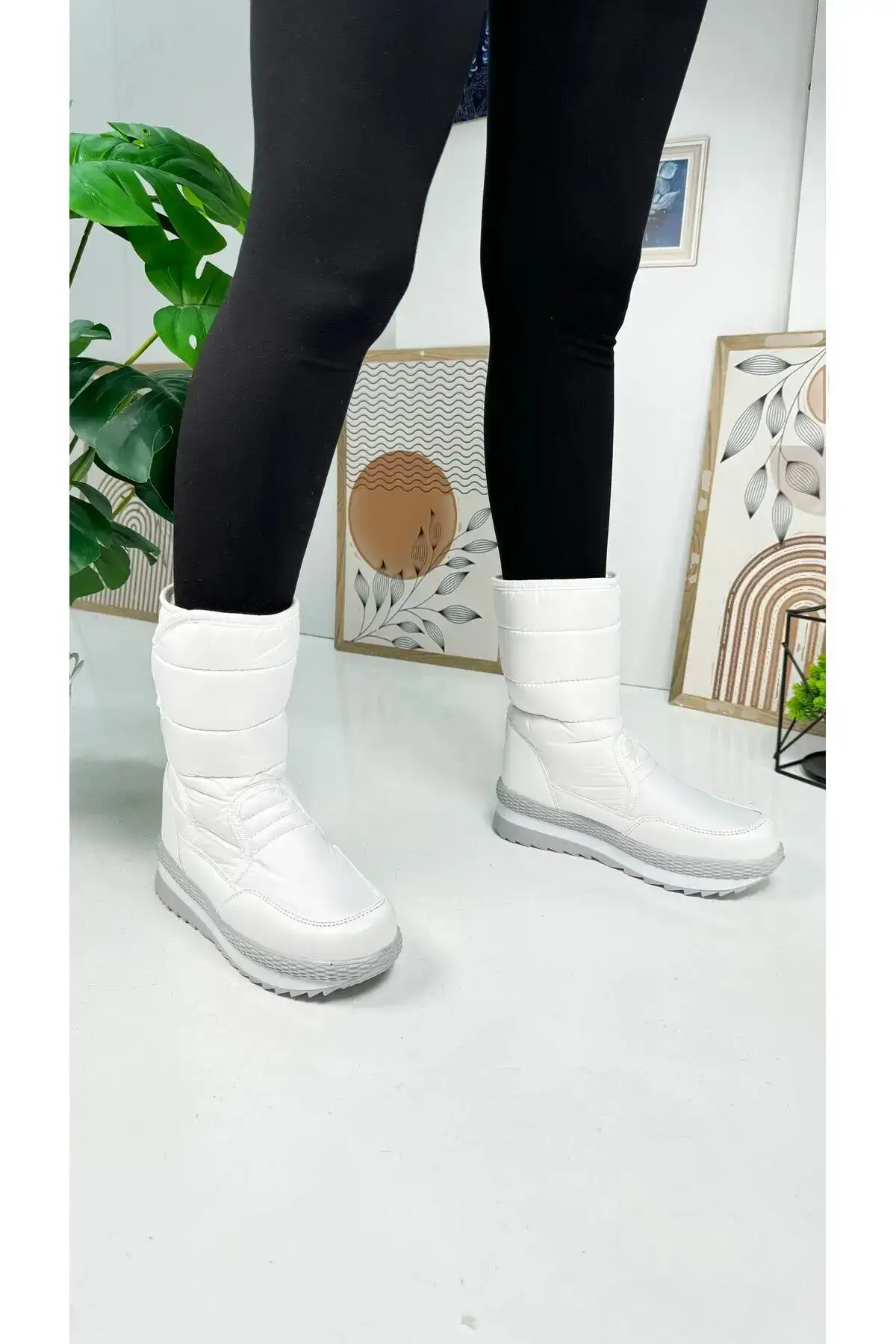 زنانه سفید روزانه - چکمه های برفی مردانه بزرگسال با خز داخل، نوار چسب، کفش ضد لغزش 802 - 89 زنانه سفید روزانه - چکمه های برفی مردانه بزرگسال با خز داخل، نوار چسب، کفش ضد لغزش 802 - 89