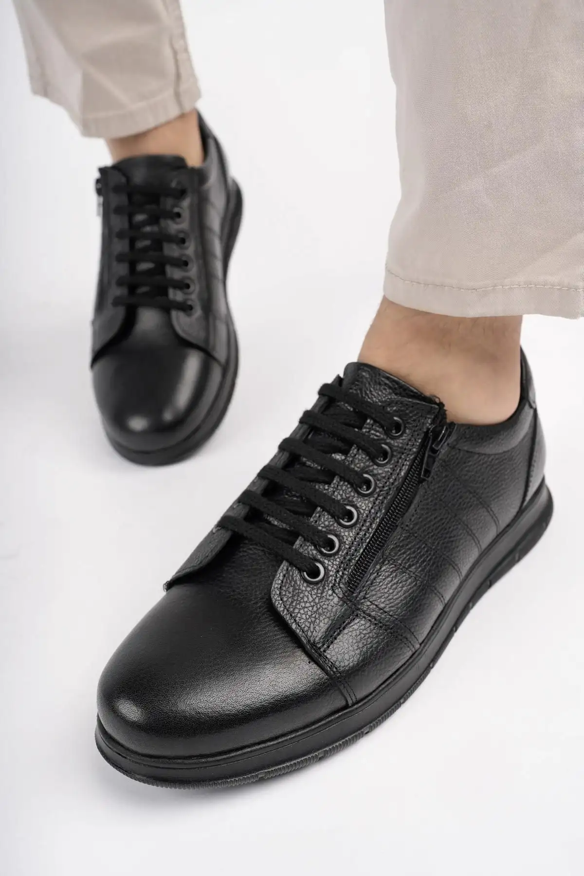 کفش زمستانی ارتوپدی راحت گاه به گاه چرم اصل کلاسیک مردانه روزانه تضمینی پدری - 690 کفش زمستانی ارتوپدی راحت گاه به گاه چرم اصل کلاسیک مردانه روزانه تضمینی پدری - 690