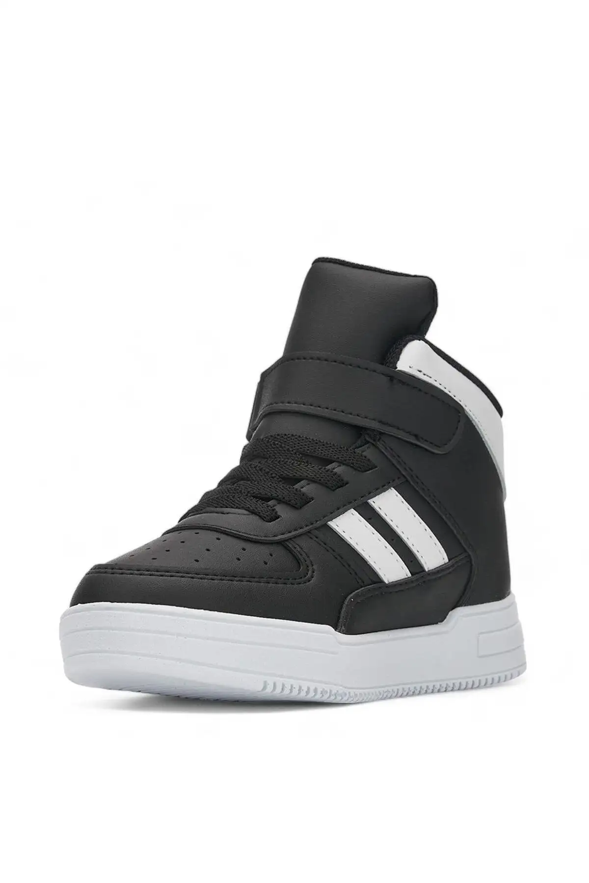 تضمینی، ارتوپدی بالا، ولکرو، مشکی و سفید رنگی کودکانه دویدن، پیاده روی، کفش ورزشی - 381 تضمینی، ارتوپدی بالا، ولکرو، مشکی و سفید رنگی کودکانه دویدن، پیاده روی، کفش ورزشی - 381