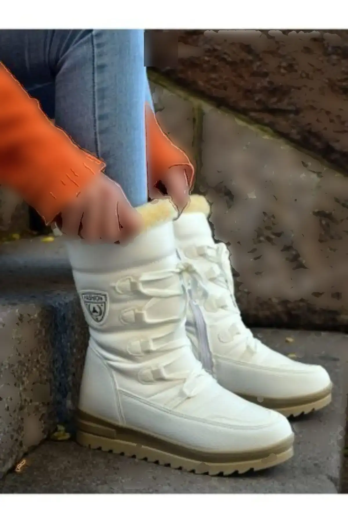 چکمه های سفید برفی زنانه پشم حرارتی - 101 چکمه های سفید برفی زنانه پشم حرارتی - 101