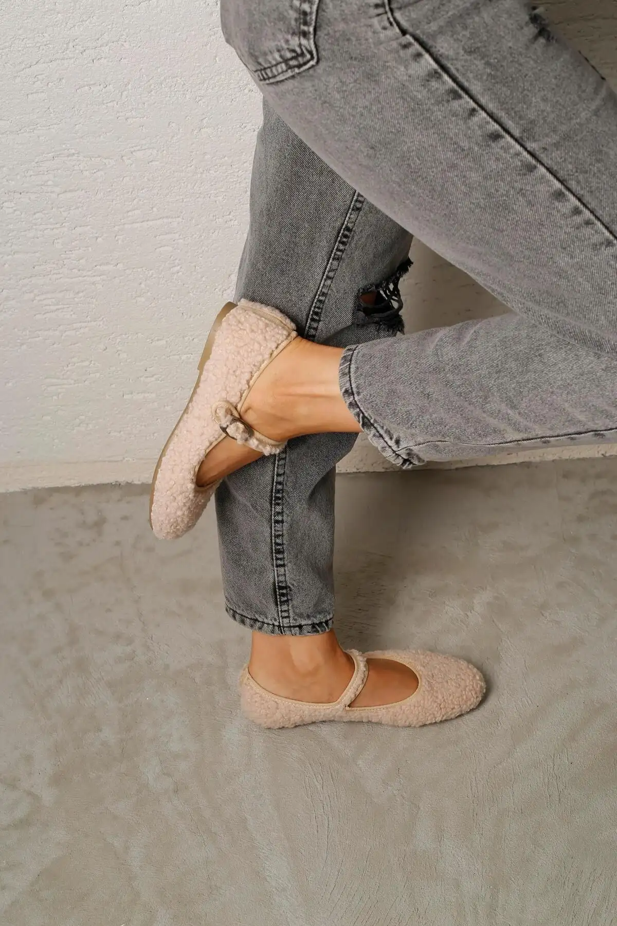 زنانه بژ مری جین تدی مخمل دار تک بند روزانه بالرین بالرین بالرین Byndmj01 - 1296 زنانه بژ مری جین تدی مخمل دار تک بند روزانه بالرین بالرین بالرین Byndmj01 - 1296