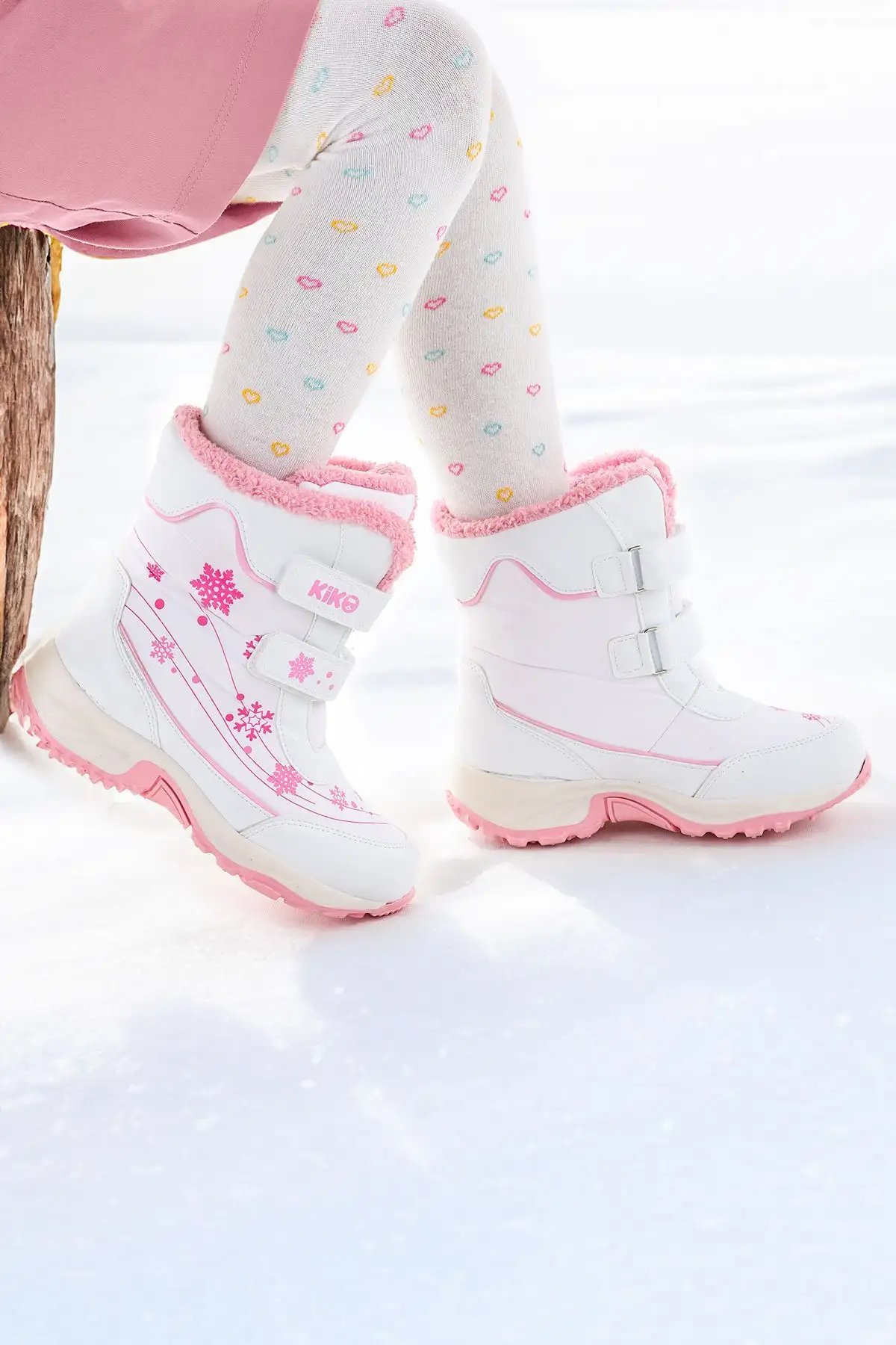 چکمه های برفی دخترانه کارتنی مدل Velcro مقاوم در برابر آب سرد - 1345 چکمه های برفی دخترانه کارتنی مدل Velcro مقاوم در برابر آب سرد - 1345