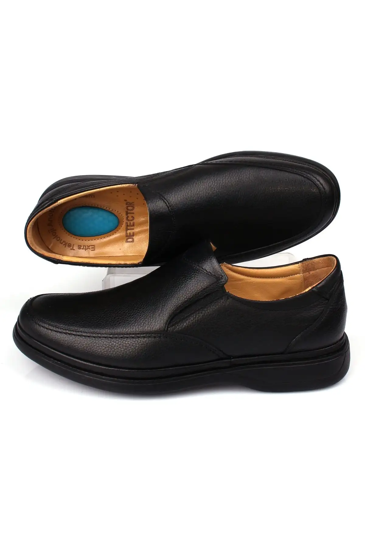 کفش راحتی مردانه مشکی داخلی بیرونی چرم اصل کامل ژل ارتوپدی - 645 کفش راحتی مردانه مشکی داخلی بیرونی چرم اصل کامل ژل ارتوپدی - 645