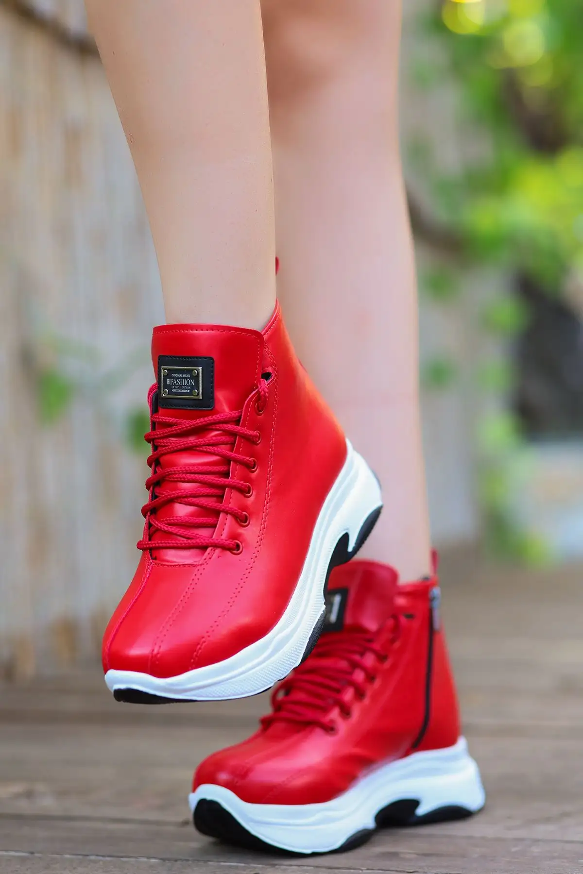 چکمه های بنددار کفی اسپرت زنانه - 1364 چکمه های بنددار کفی اسپرت زنانه - 1364