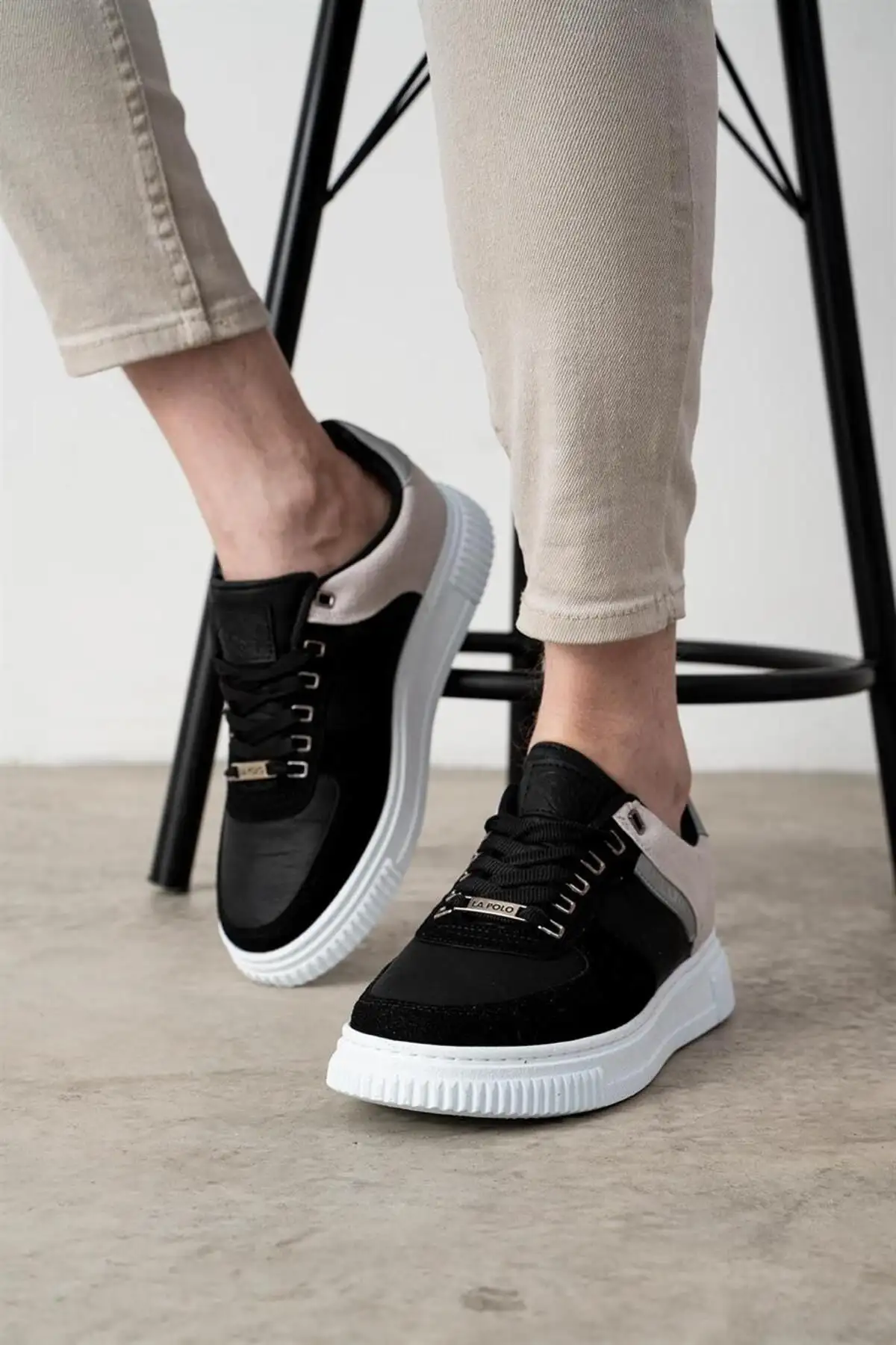 کفش راحتی مردانه زیره سفید رنگ 311 مشکی آیس - 266 کفش راحتی مردانه زیره سفید رنگ 311 مشکی آیس - 266