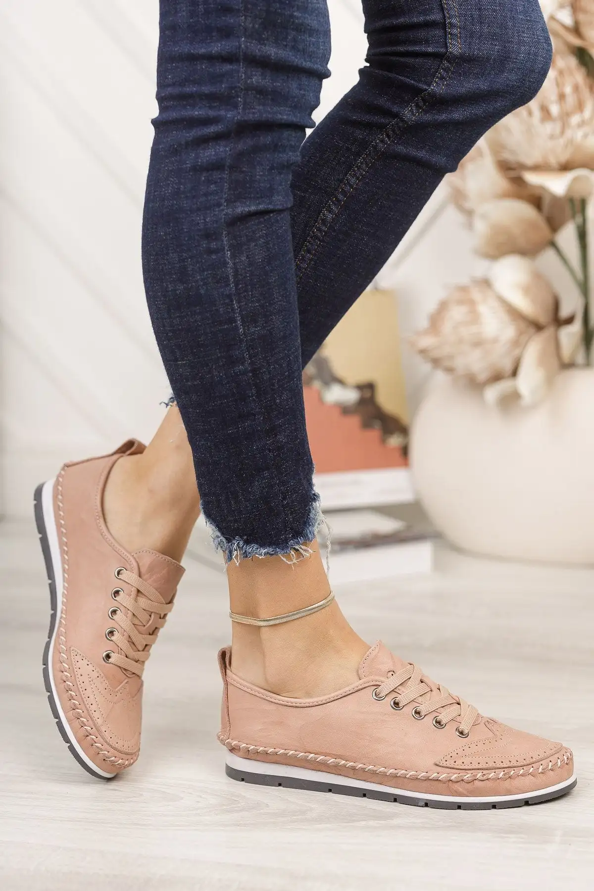 بالرین های چرم زنانه پودر چرم اصل DP16-0061 - 1329 بالرین های چرم زنانه پودر چرم اصل DP16-0061 - 1329