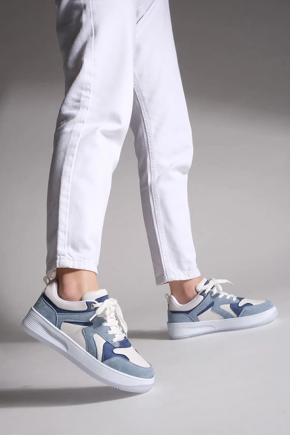 کفش ورزشی زنانه زیره بلند آریایی آبی - 334 کفش ورزشی زنانه زیره بلند آریایی آبی - 334