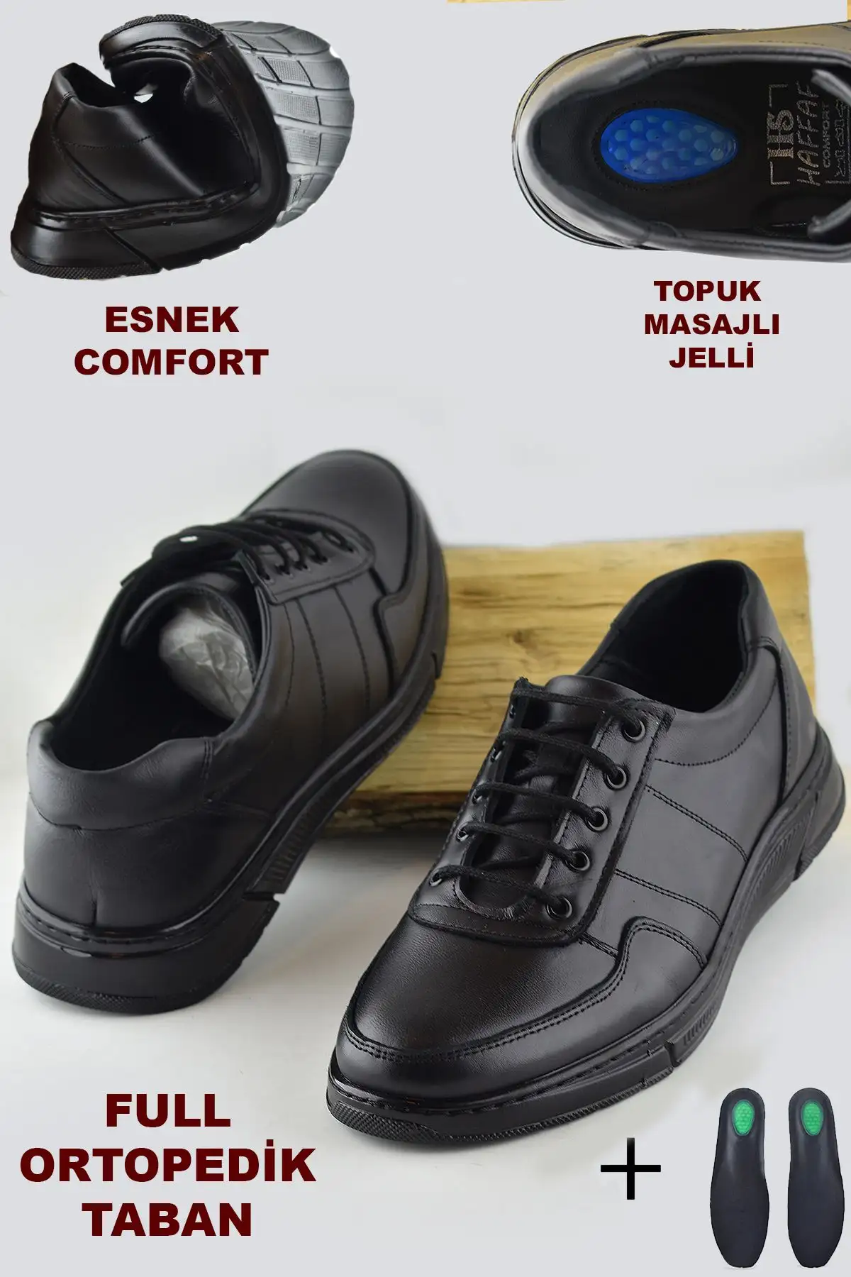 502 ارتوپدی ماساژ پاشنه کفش چرم طبیعی مردانه بند دار - 482 502 ارتوپدی ماساژ پاشنه کفش چرم طبیعی مردانه بند دار - 482